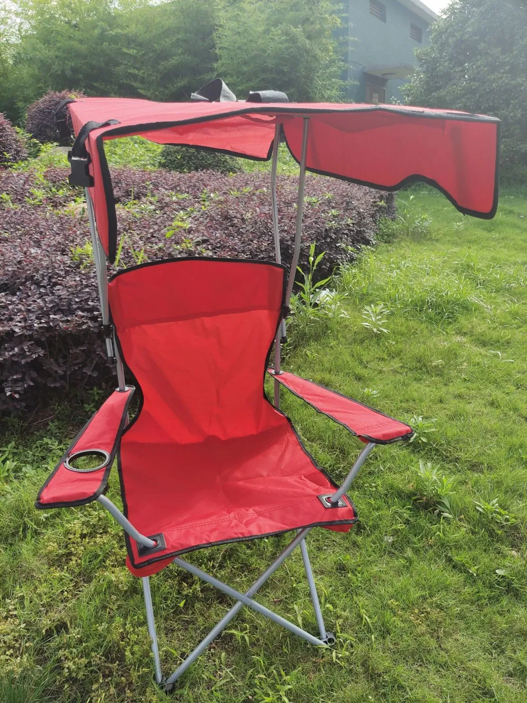 Lawn Chair, Camping Chairs with Shade Canopy and Carry Bag, Fold Fishing Chair for Outdoor Beach Camping Patio Chairs