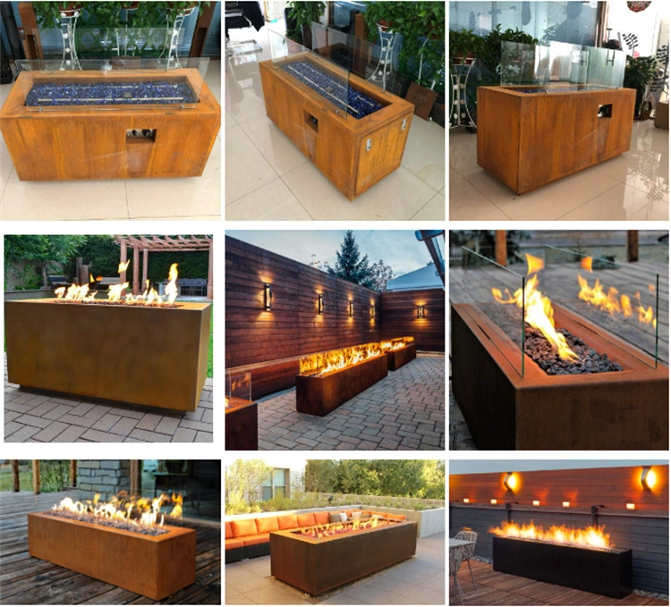 American Outdoor Garden Villa Gas Propane Firepit Tables