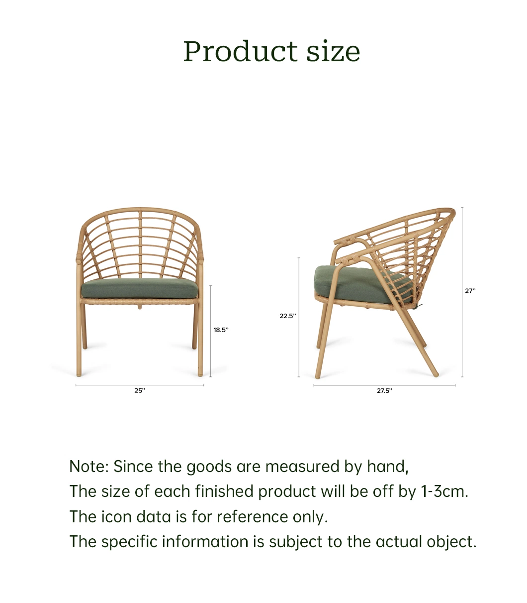 High Loading Garden Outdoor Furniture Rattan Lounge Arm Chair