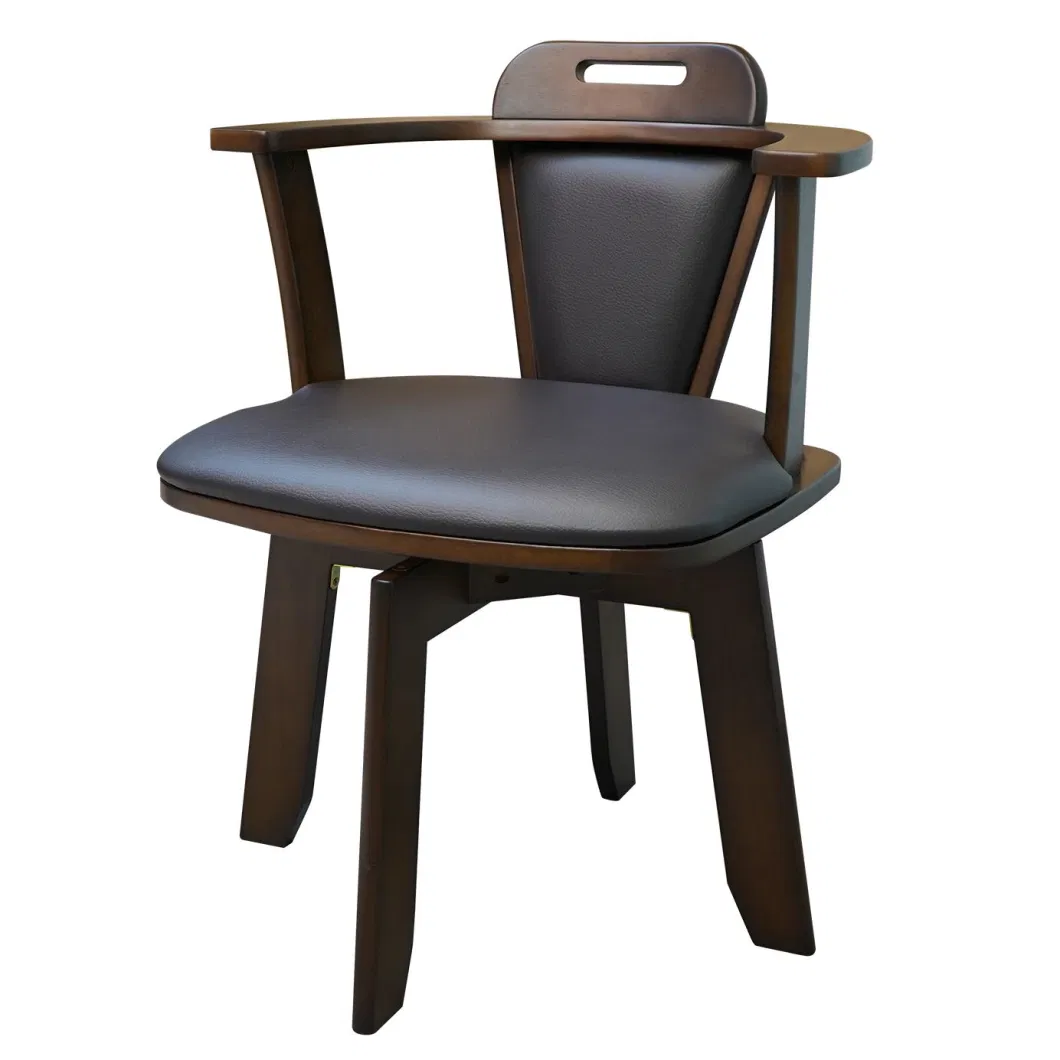 Rubber Wood Swivel Dining Chair Office Chair Study Desk Chair