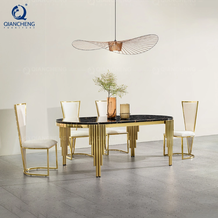 Luxury Interior House OEM Ss Steel Chrome Mirror Furniture Restaurant Dining Chair