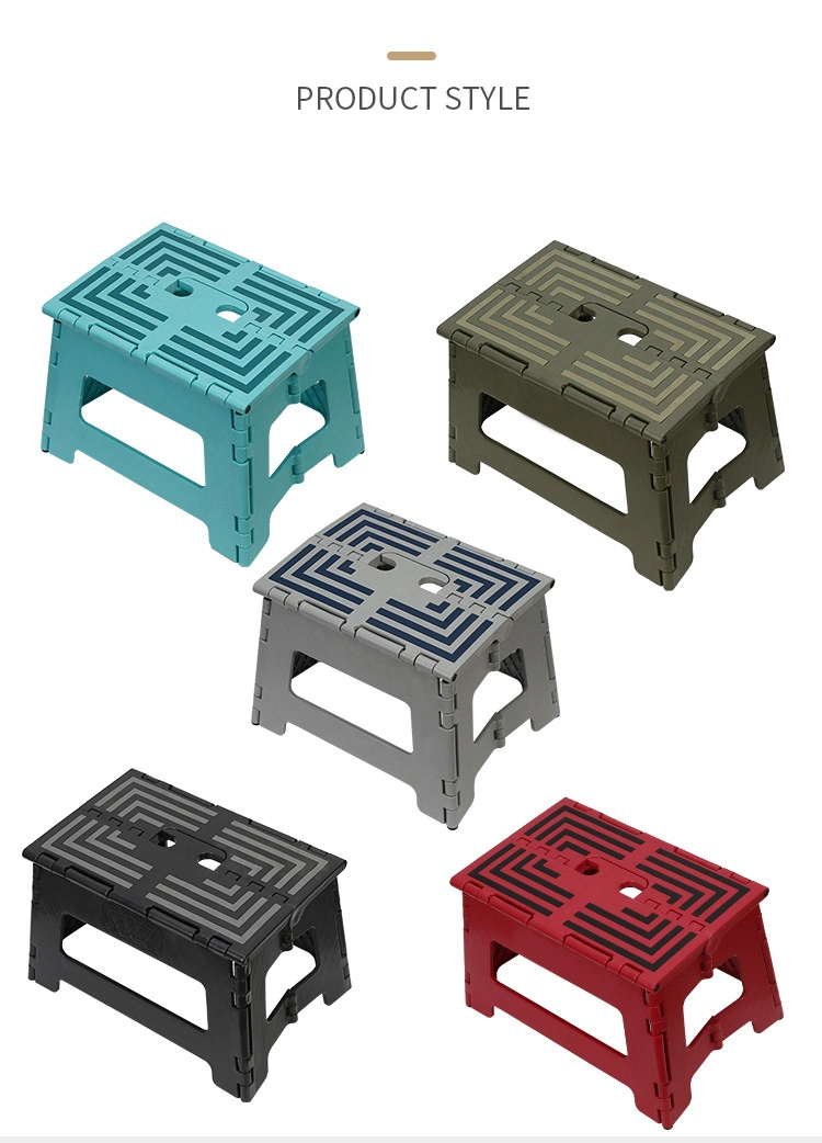 Train Adult Household Small Outdoor Portable Fishing 7-Bar Plastic Folding Stool