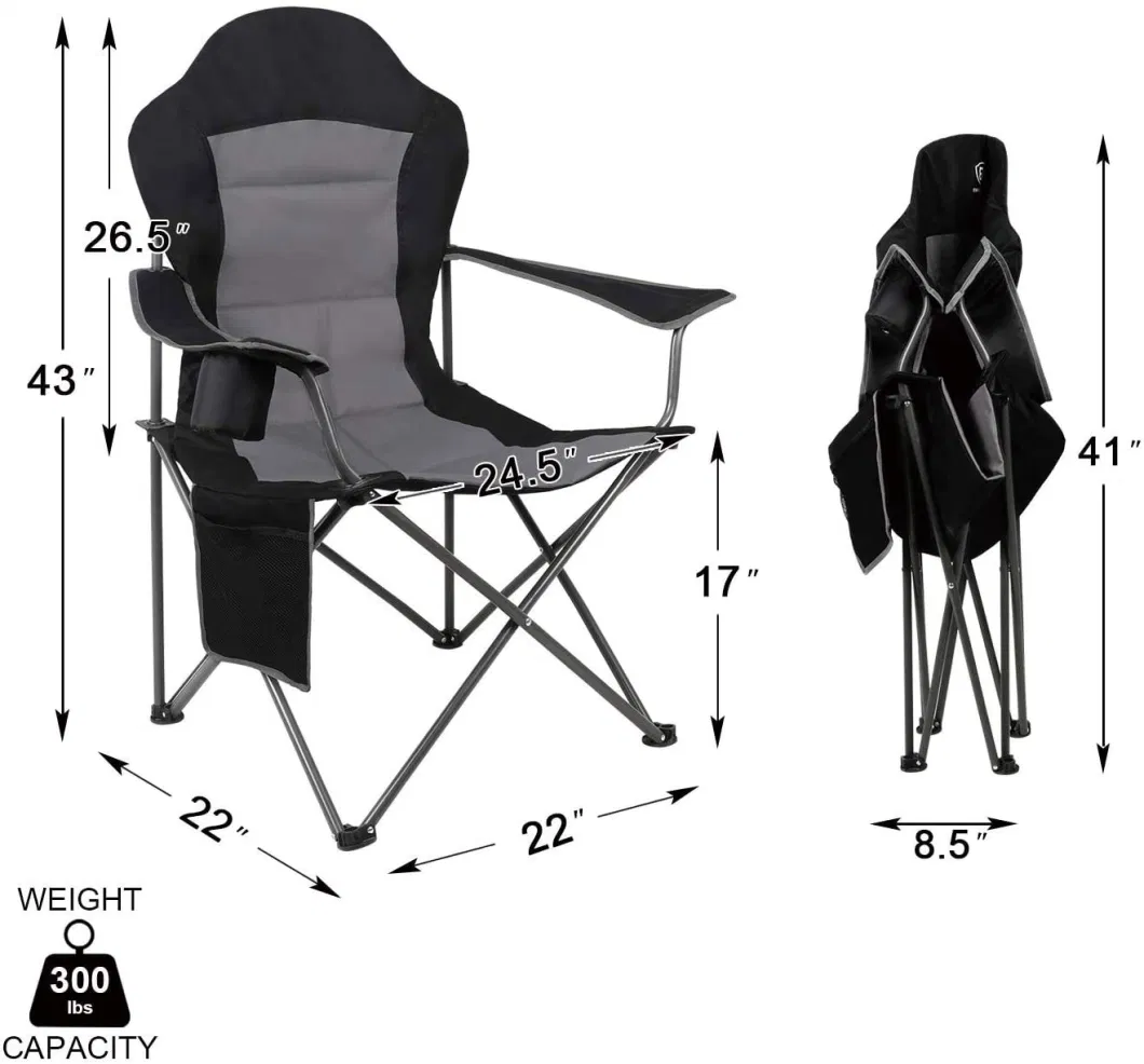 High Back Lightweight Camping Heavy Duty Outdoor Metal Garden Folding Plastic Chair