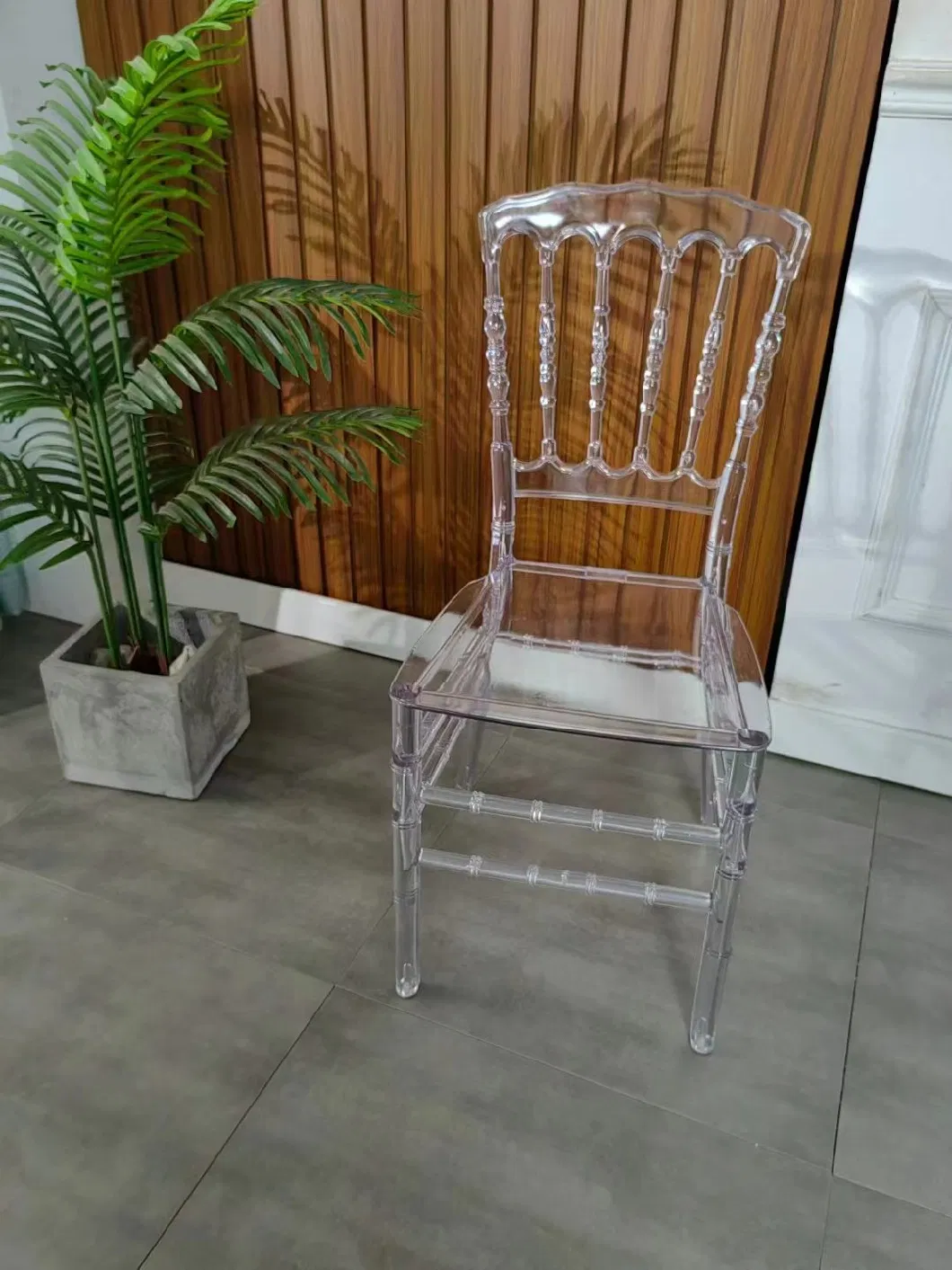 White Acrylic Event Stackable Plastic Tiffany Cheap Resin Transparent Wedding Chair