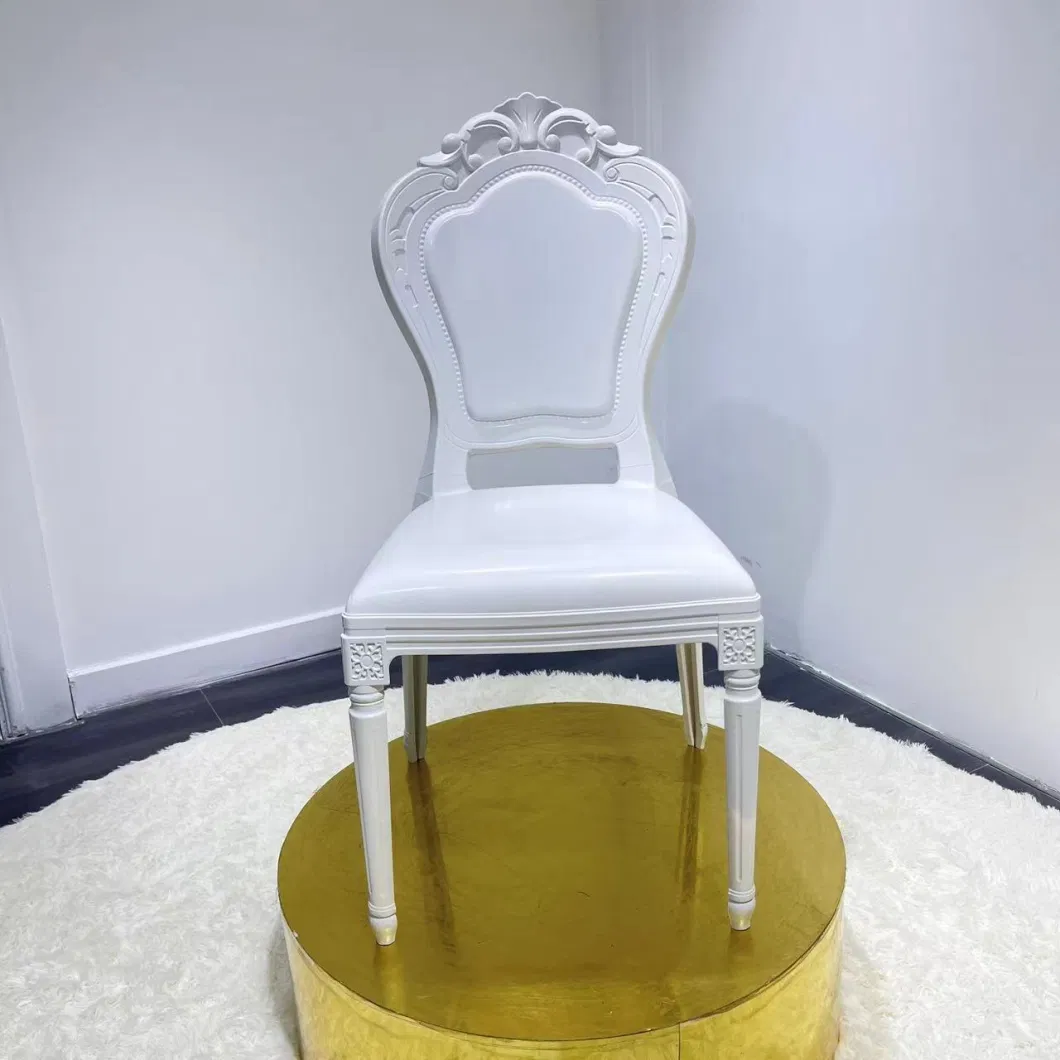 Wholesale White Chaise Stackable PP Plastic Napoleon Wedding Resin Chairs for Party Rental