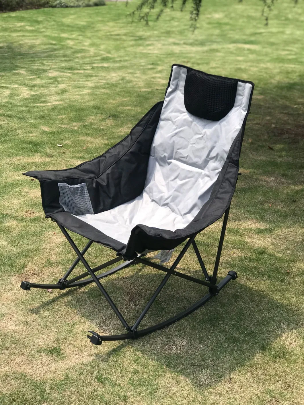 Folding Rocking Camping Chair Portable Outdoor Rocker Relax Outdoor Folding Chair