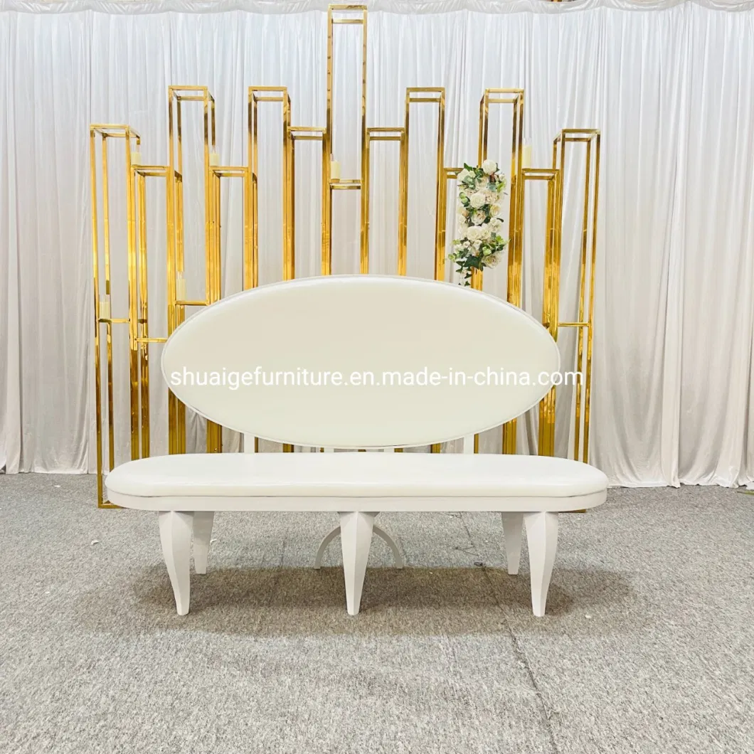 Wedding Sofa Two Seats Bride and Groom White Sofa Seats