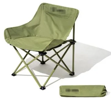 Outdoor Portable Folding Moon Chair Fishing Bench Beach Chair Comfortable Camping Chair Dustpan Chair Stable Support