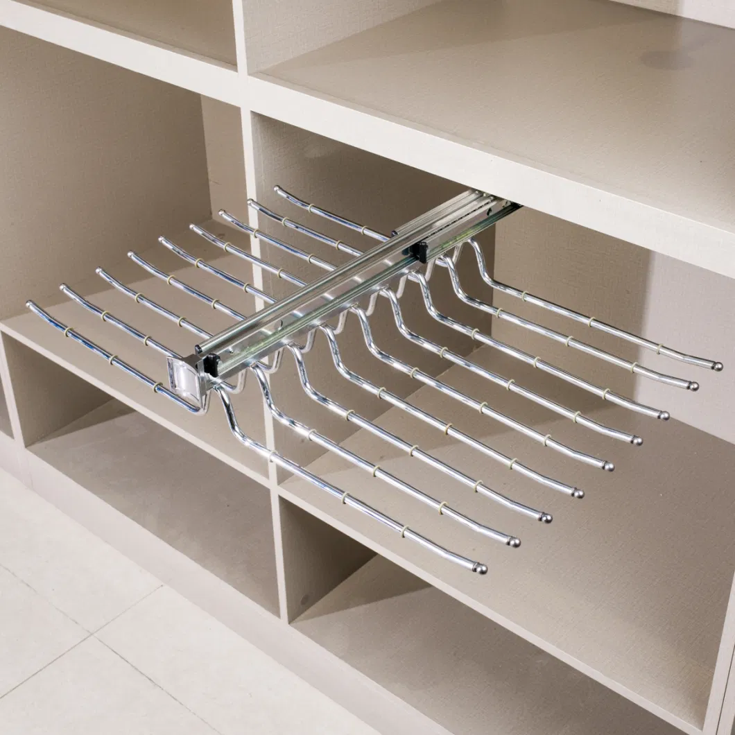 Factory Wholesale Nickel Plated Pull out Trouser Rack for Wardrobe