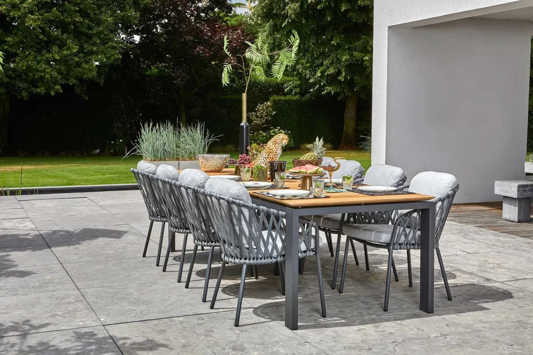 Timeless Outdoor White Mix Dining Table and Chair Furniture Set for Classic Style Lovers