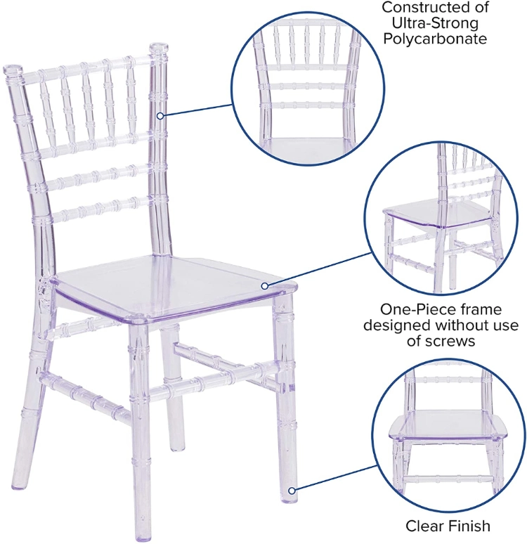 Hot Sale Cheap Kids Stackable Plastic Resin Chiavari Chair Tiffany Chair