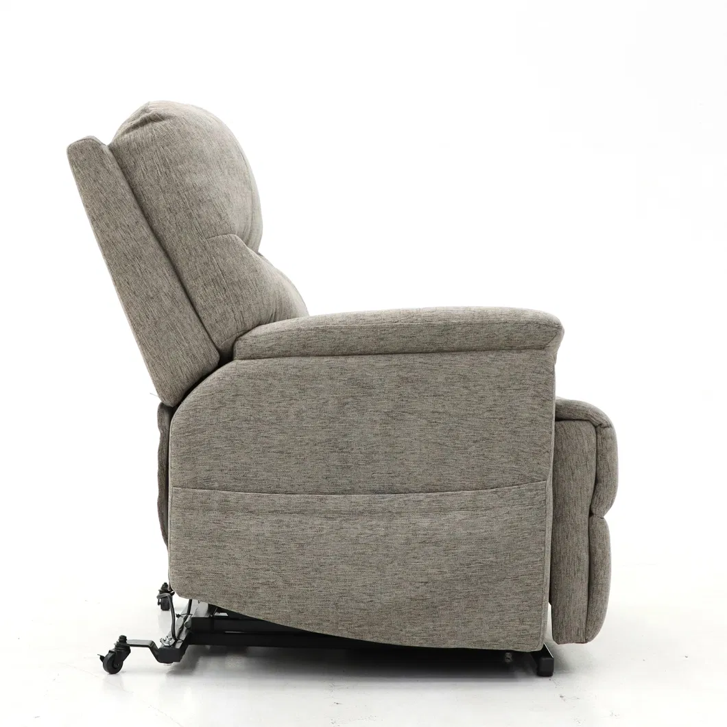 Geeksofa Linen Fabric Power Medical Lift Recliner Chair with Zero Gravity and Roller System for The Elderly
