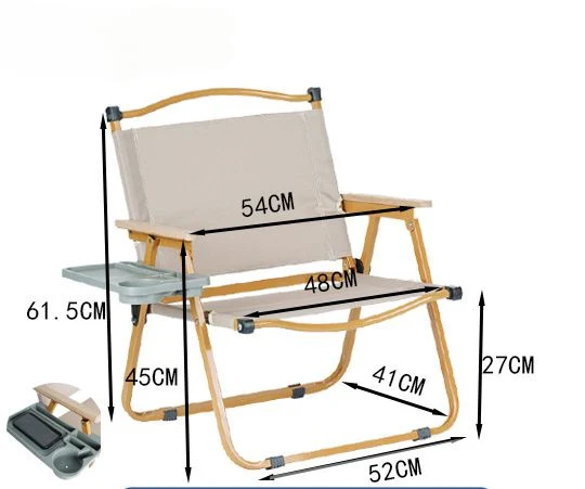 Free Set-up Steel Pipe Fishing Chair Art Sketch Team Travel Portable Folding Camping Chair Outdoor Beach Chair with Side Table