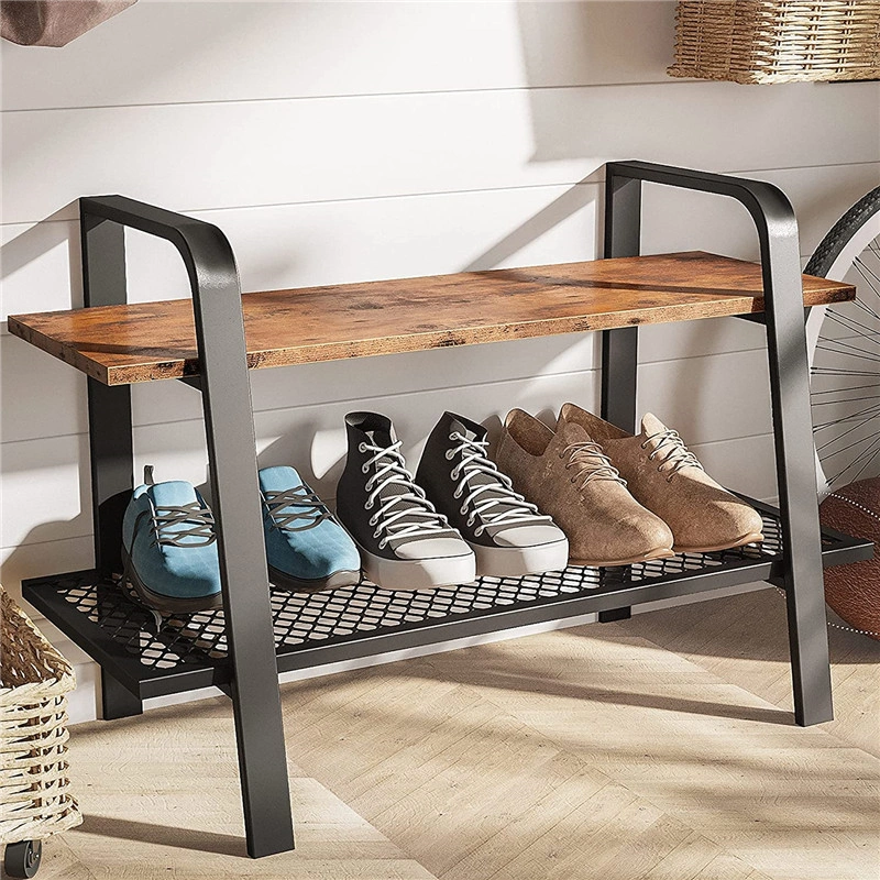 Simple Entrance Small Apartment Shoe Changing Stool Rack 0353