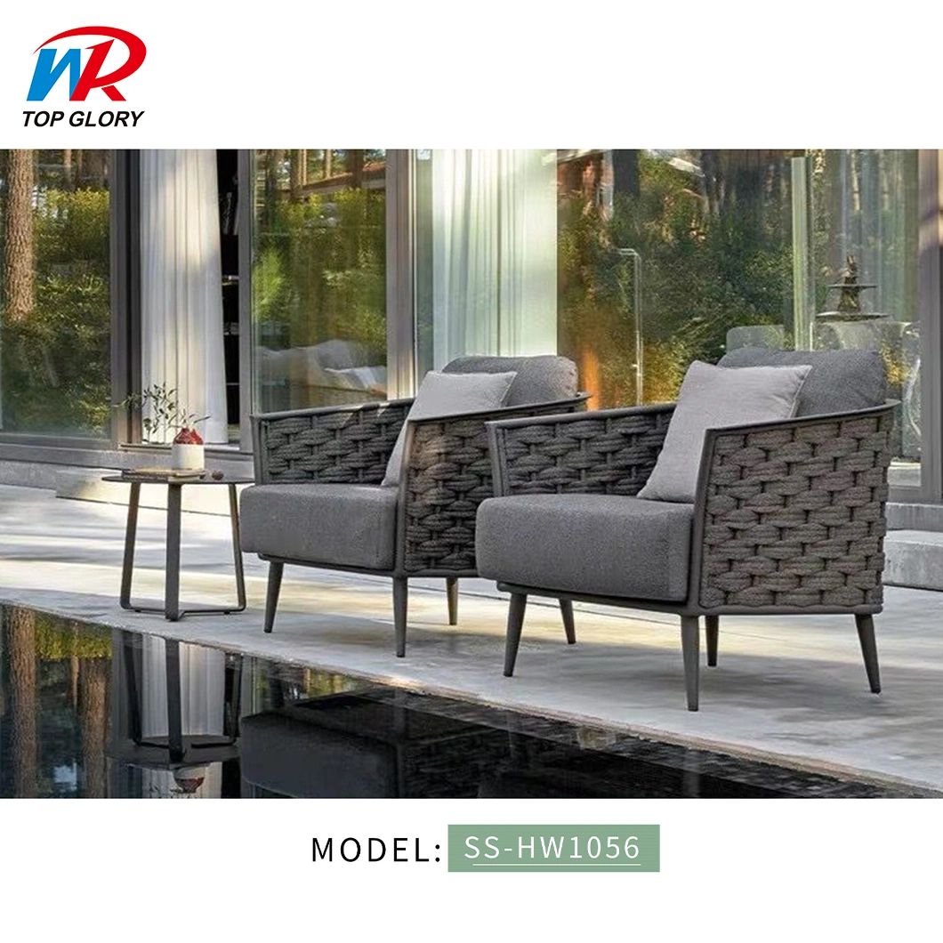 Factory Wholesale Aluminum Table Bistro Outdoor Look Relax Bamboo Chair Rattan