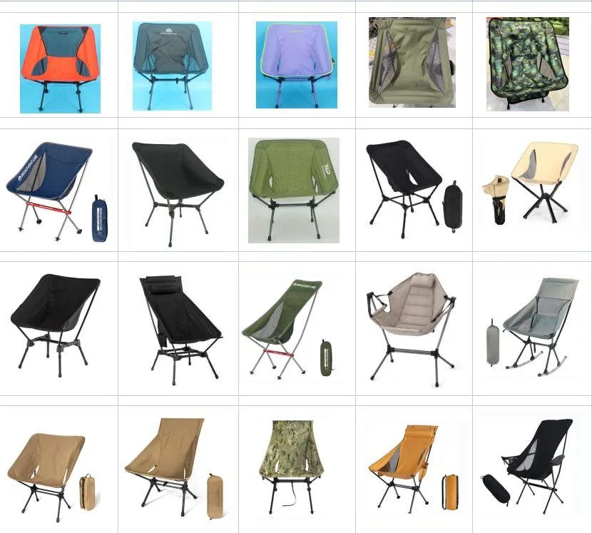 High Back Outdoor Compact Portable Beach Camping Folding Chairs with Armrest