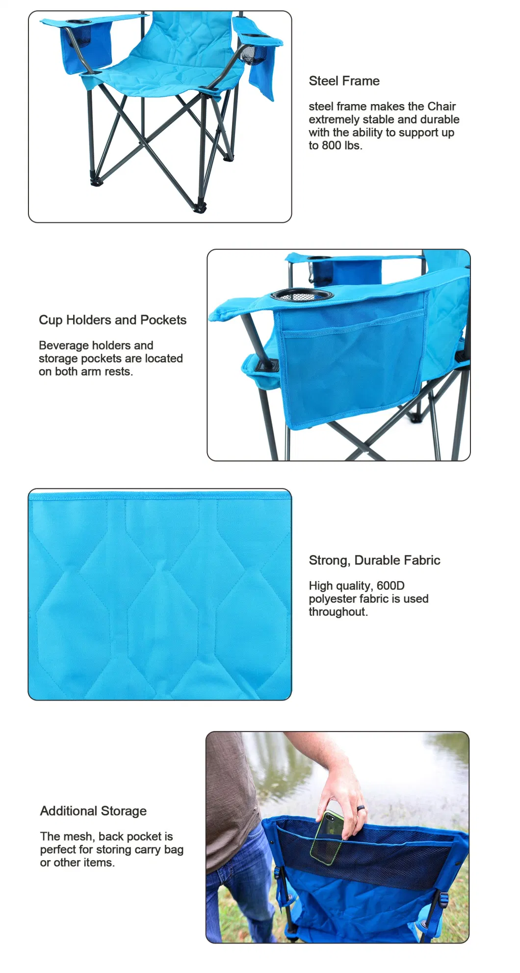 Wholesale Lightweight Folding Beach Outdoor Chairs and Folding Picnic Chairs