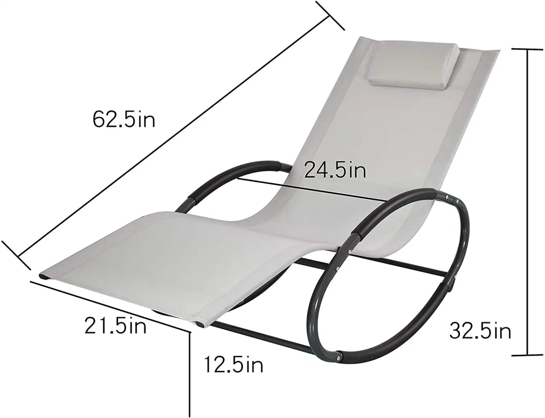 Leisure Recliner Folding Rocking Chair Sun Lounger for Pool Side High Quality Chaise