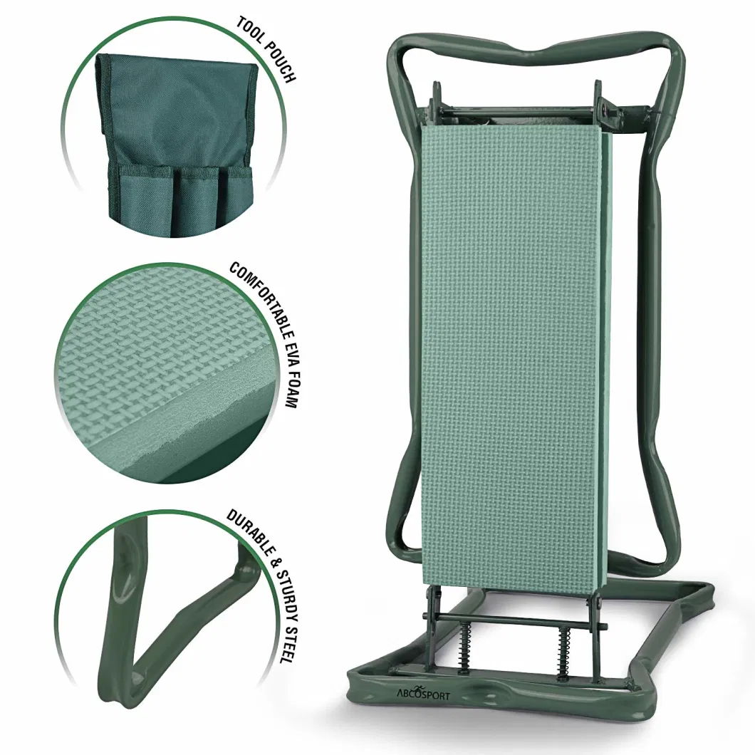 Garden Kneeler and Seat Protects Your Knees, Clothes From Dirt &amp; Grass Stains Foldable Stool for Ease of Storage EVA Foam Pad Sturdy and Lightweight Bench