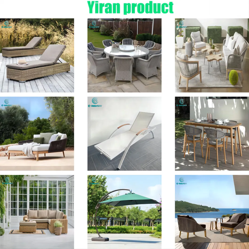 Luxury Outdoor Garden Rattan Furniture Series Rattan Lounge Chair with Coffee Table Set for Hotel and Home