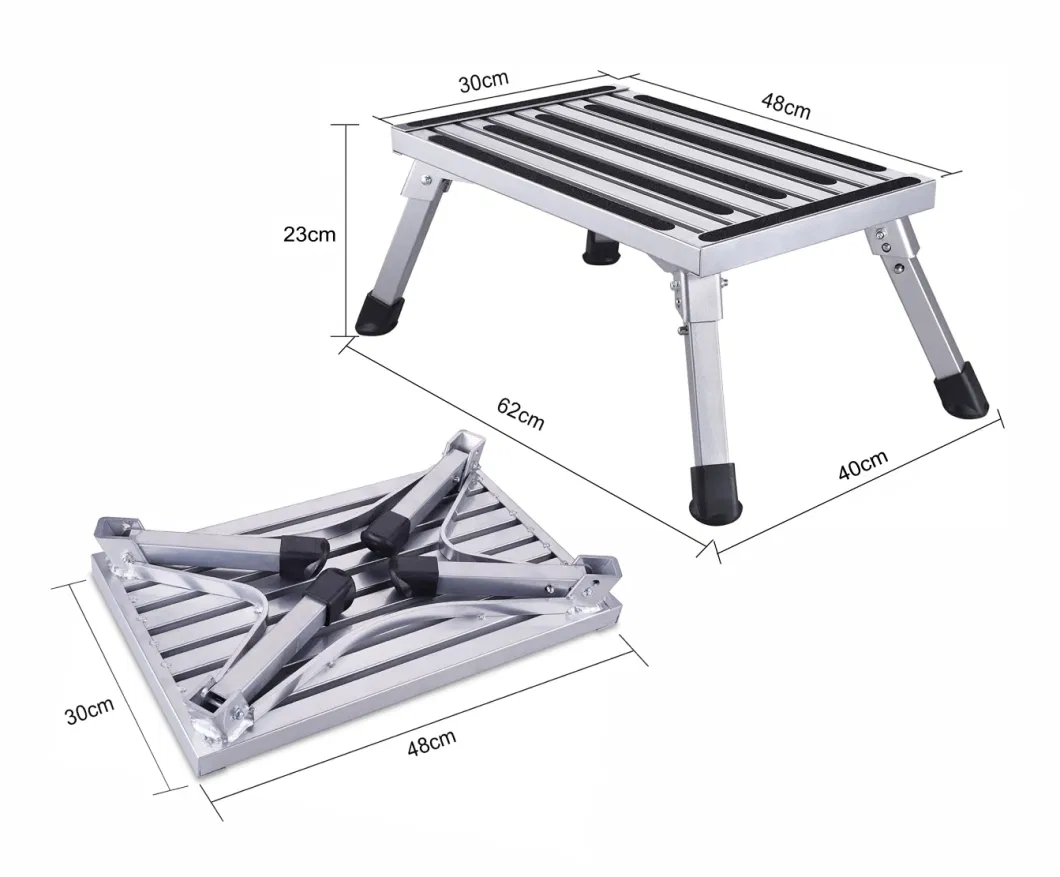 Ladder Stool Made of Aluminum for Kitchen Bathroom Camping with EN 131