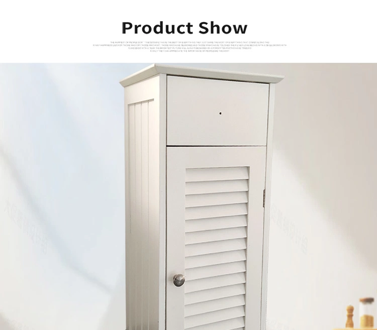 Single Door Shoe Cabinet Small Narrow Shutter Door Breathable Solid Wood Shoe Cabinet