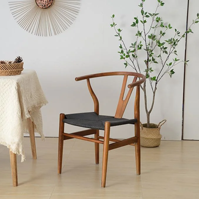 Wholesale Design Mesh Chair Leather Cushion Seat Antique Restaurant Dining Room Wood Wishbone Chairs From Factory Made