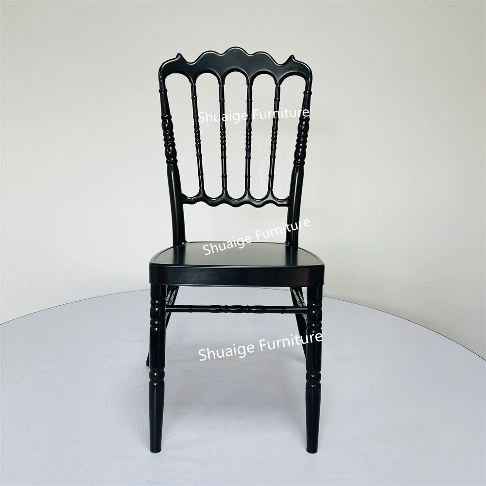 Hot Sale Foshan Furniture Factory Black Metal Dining Banquet Chair