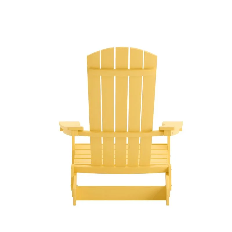 Folding Adirondack Chair, HDPE Outdoor Weather Resistant Plastic Patio Chair for Deck, Garden, Backyard, Fire Pit and Lawn Chairs