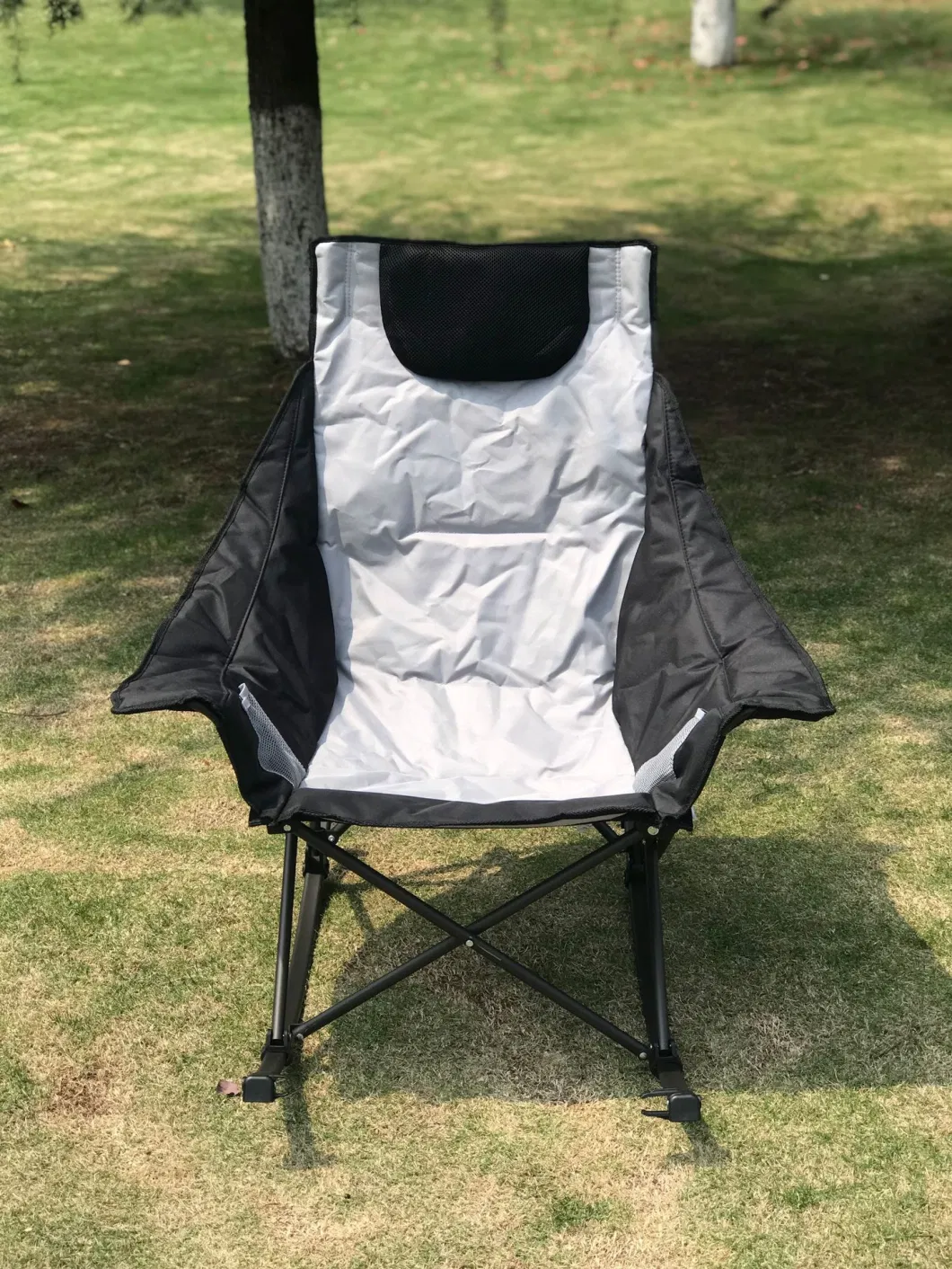 Folding Rocking Camping Chair Portable Outdoor Rocker Relax Outdoor Folding Chair