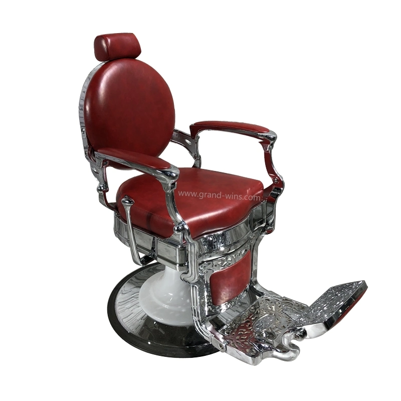 Wholesale New Model Gold Aluminum Hydraulic Reclining Men Barber Chair