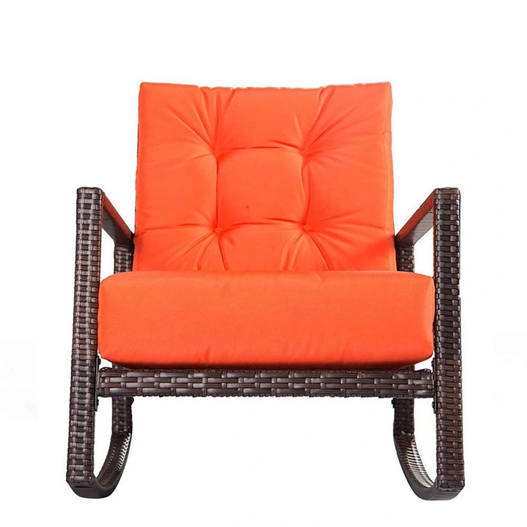 Hot Sale Rattan Natural Rocking Chair Fashionable Frame Outdoor Rattan Style Rocking Chair