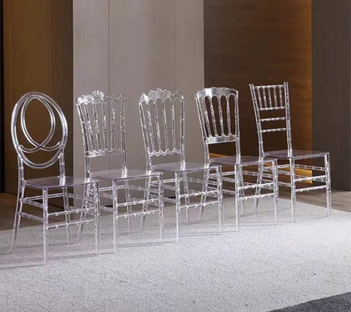 White Acrylic Event Stackable Plastic Tiffany Cheap Resin Transparent Wedding Chair