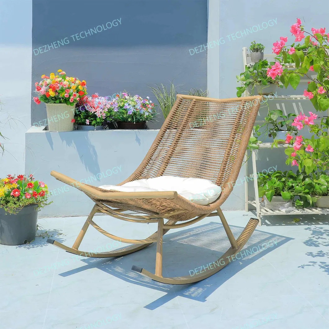 Outdoor Patio Garden Furniture Courtyard Luxury Aluminum Rattan Sun Lounger