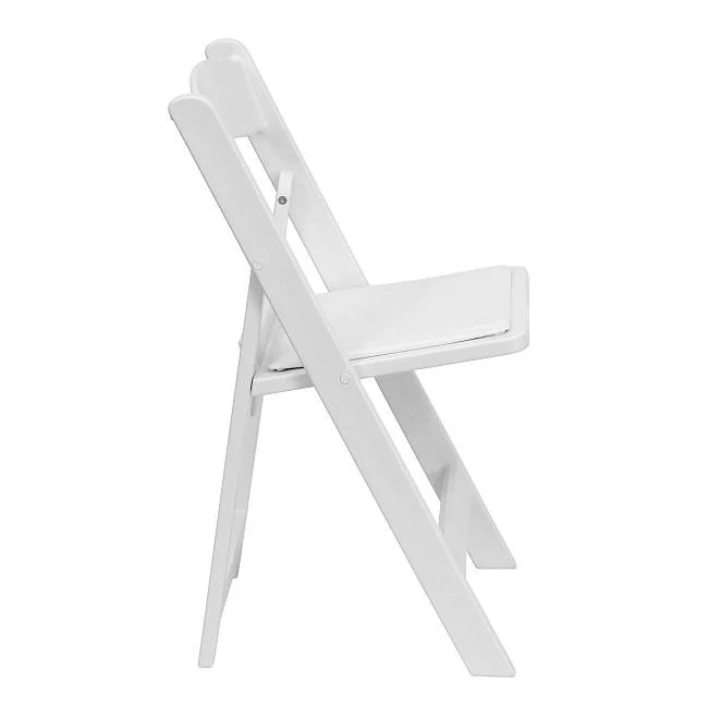 Wholesale Lawn Wedding Outdoor Events White Padded Plastic Resin Folding Chairs