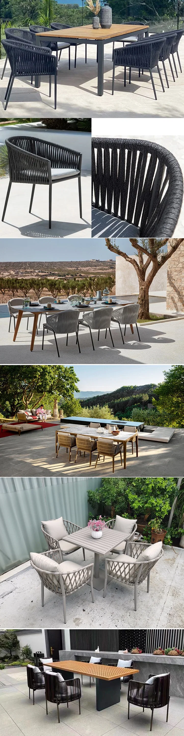 Outdoor Courtyard Bar Dining Table Balcony Coffee Leisure Anticorrosive Plastic Wood Open-Air Garden Tables and Chairs