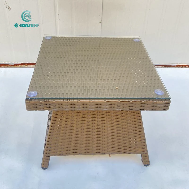 Luxury Outdoor Garden Rattan Furniture Series Rattan Lounge Chair with Coffee Table Set for Hotel and Home