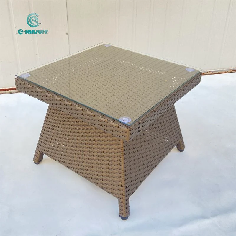 Luxury Outdoor Garden Rattan Furniture Series Rattan Lounge Chair with Coffee Table Set for Hotel and Home