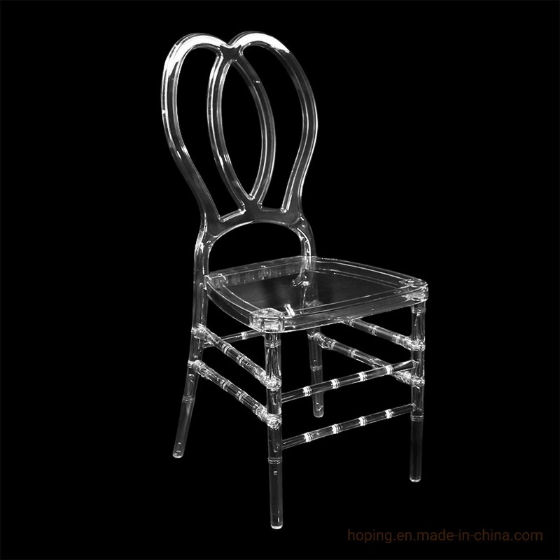 Hot Sale Customization Transparent Resin Acrylic Crystal Plastic Chiavari Tiffany Events Dining Chair Stackable Phoenix Wedding Furniture Chairs