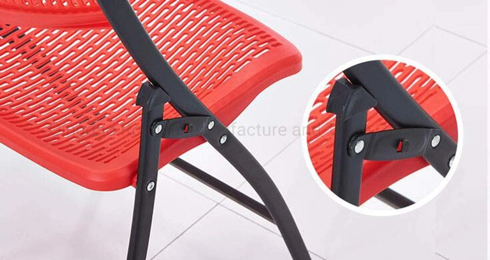 Hot Sale Outdoor Garden Furniture Premium Steel Frame Metal Folding Chair with Plastic Reticular Net Breathable Seat and Back