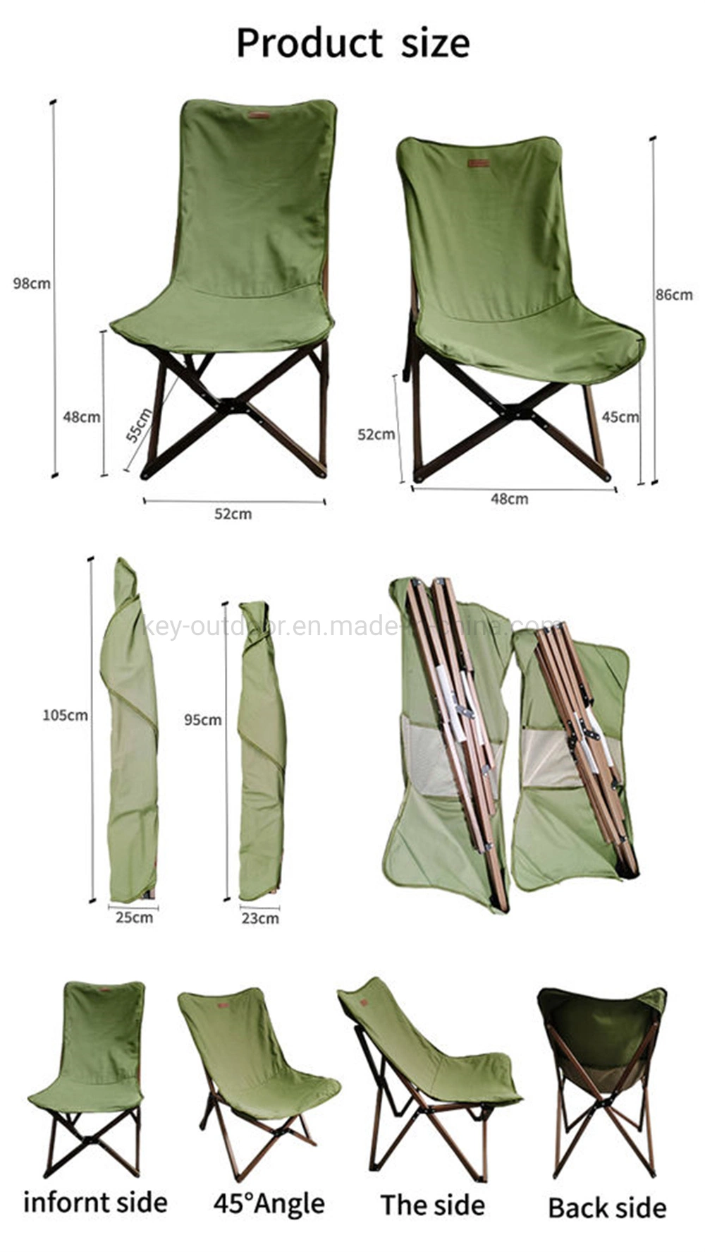 Chaise Pliante Modern Beach Fishing Folding Custom Portable Foldable Garden Canvas Wooden Outdoor Butterfly Camping Chair