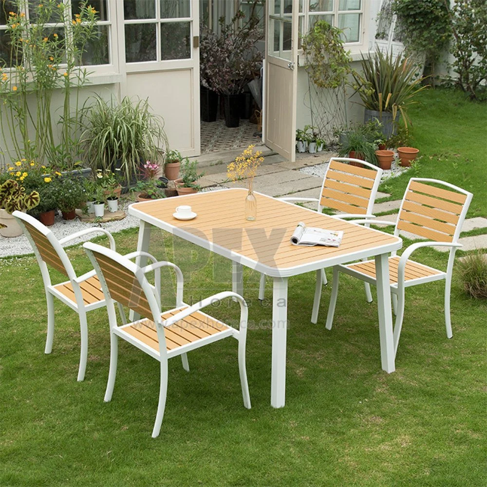 Outdoor Garden Furniture Set Dining Chair Table Balcony Backrest Armchair