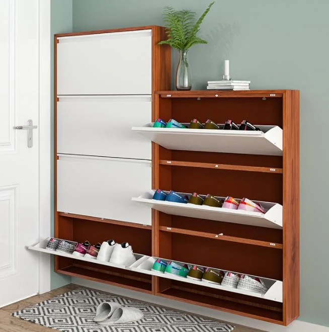 Living Room Furniture Shoes Storage Cabinet Steel Shoe Shelf Organizer Skinny Rack Cupboard