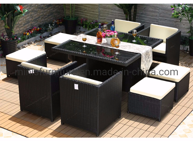 (MN-OD32) Popular Home/Restaurant outdoor Garden Leisure Rattan Dining Table and Chairs Furniture Sets