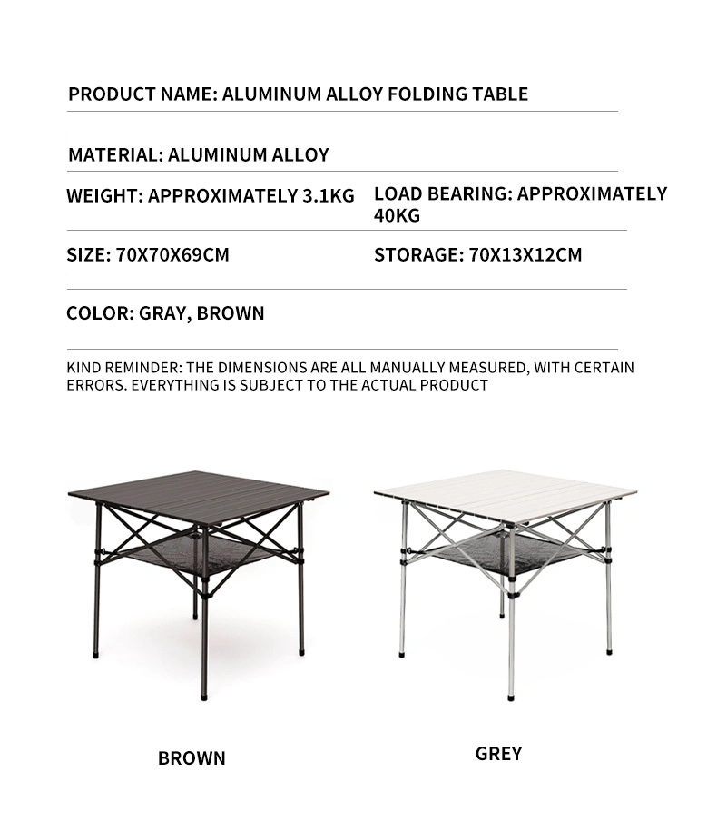 Portable Picnic Table Stall Aluminum Alloy Folding Table