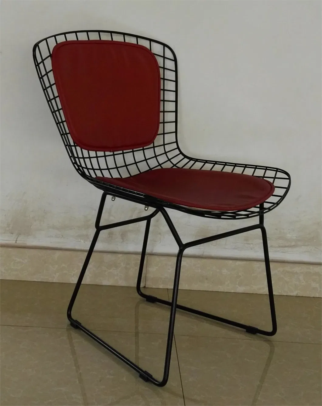 China Foshan High Quality Powder Coating Outdoor Steel Metal Wire Bertoia Side Chair