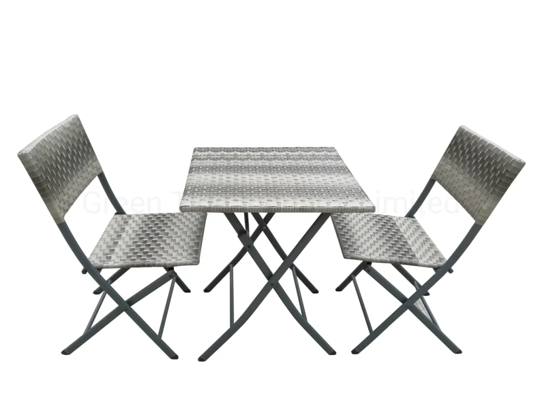 Outdoor Furniture Patio Garden Folding Table and Chair 3 PCS