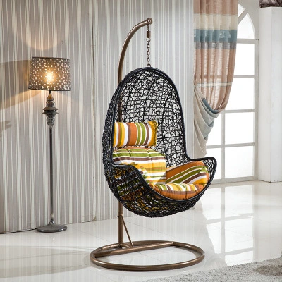 China Factory Wholesale Metal Bedroom Garden Hotel Hanging Swing Egg Chair