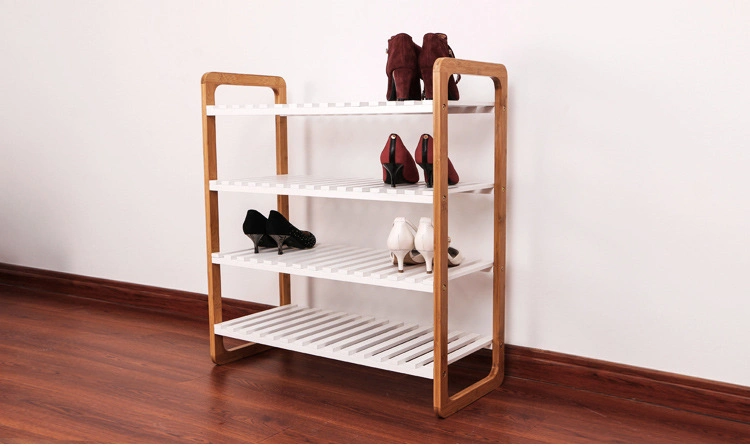 Customized Wooden Candy Furniture Showcase Candy Commercial Store White Wooden Shoe Rack