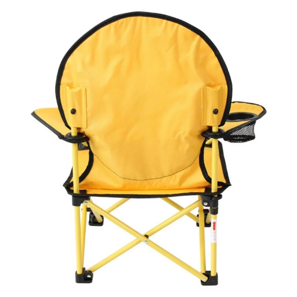 Cartoon Folding Chair with Cup Holder Children Camping Chairs Lion Puppy Design Armchair with Cup Holder Folding Seat with Armrest and High Back Bl19653